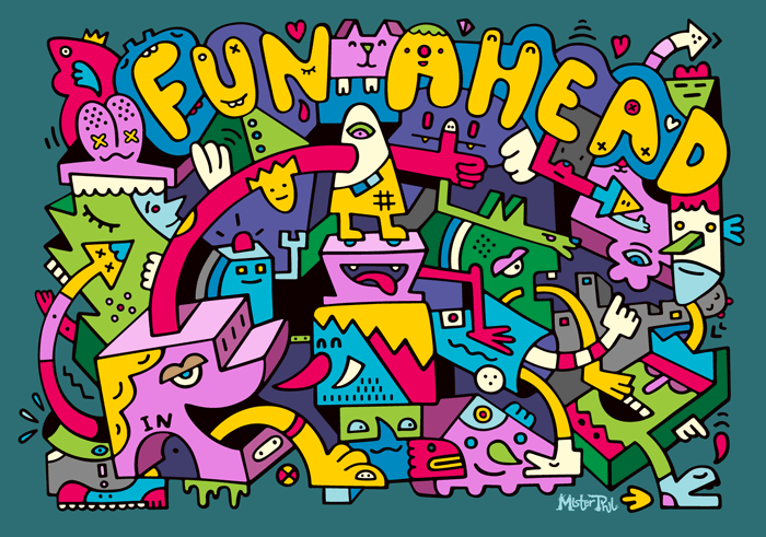 Fun Ahead - Mister Phil Illustration