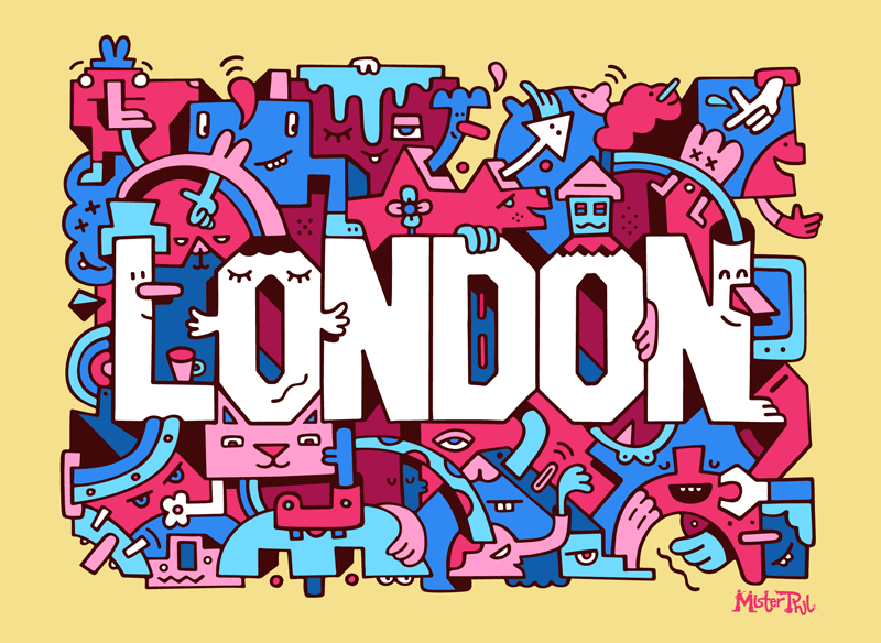 LONDON - Mister Phil Illustration